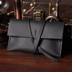 Handmade Mens Cool billfold Leather Wallet Men Small Card Slim Wallets Bifold for Men - iwalletsmen