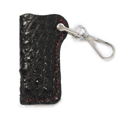 Cool Mens Leather Black disposable Lighter Case with Loop lighter Holder with clips - iwalletsmen
