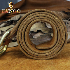 Handmade Genuine Leather Mens Leather Men Brown Belt for Men Cool Leather Belt