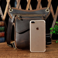Leather Belt Pouch Mens Small Cases Waist Bag Hip Pack Belt Bag Fanny Pack Bumbag for Men