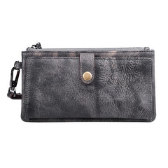 Handmade Leather Mens Biker Wallet Cool Leather Wallet Long Wrist Wallets for Men