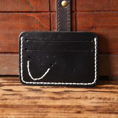 Handmade Mens Cool billfold Leather Wallet Men Small Card Slim Wallets for Men