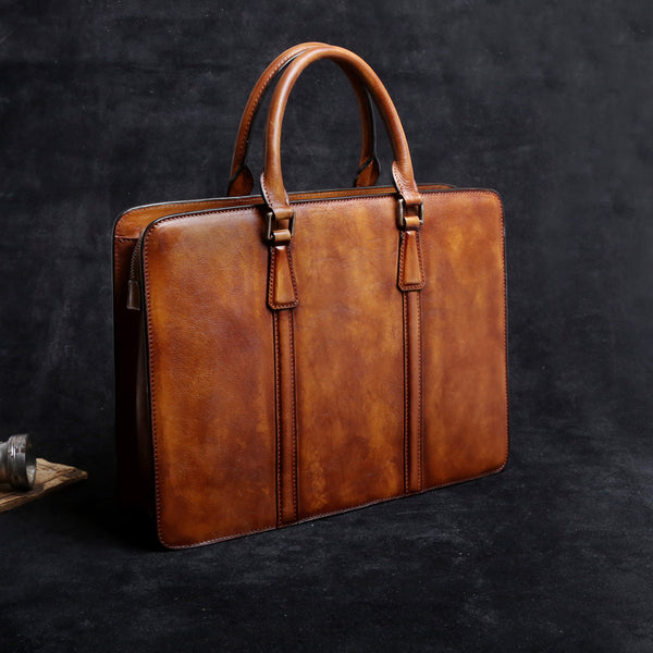 Genuine Leather Mens Cool Messenger Bag Briefcase Chest Bag Bike Bag Cycling Bag for men