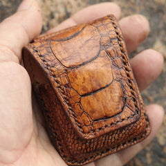 Cool Zippo Case Brown Leather Zippo Lighter Cases with Loop Zippo lighter Holders with clips