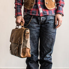 Canvas Mens Cool Messenger Bag iPad Bag Chest Bag Bike Bag Cycling Bag for men - iwalletsmen