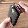 Handmade Leather Mens Cool billfold Wallet Card Holder Small Card Slim Wallets for Men