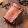 Handmade Mens Cool billfold Leather Wallet Men Small Wallets Bifold for Men