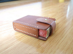 Cool Handmade Brown Leather Mens Cigarette Case for Men - iwalletsmen