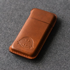 Handmade Green Leather Womens 10pcs Cigarette Holder Case Cool Custom Cigarette Case for Women - iwalletsmen