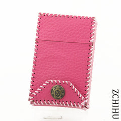 Cool Handmade Leather Womens Pink Cigarette Holder Case Cigarette Holder for Women - iwalletsmen