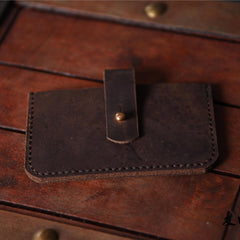 Handmade Mens Cool billfold Leather Wallet Men Small Card Slim Wallets Bifold for Men - iwalletsmen