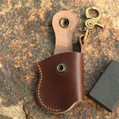 Cool Mens Leather Zippo Lighter Case Zippo lighter Holder with clip - iwalletsmen