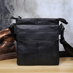 Genuine Leather Mens Cool Messenger Bag Chest Bag Bike Bag Cycling Bag for men