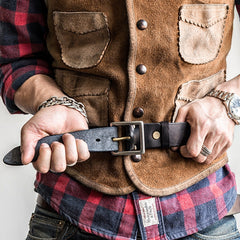 Handmade Genuine Custom Leather Mens Leather Men Black Brown Belt for Men