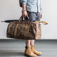 Canvas Mens Cool Weekender Bag Travel Bag Duffle Bags Overnight Bag Holdall Bag for men - iwalletsmen