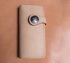Handmade Mens Leather Biker Chain Wallets Cool Long Chain Wallet with Chain - iwalletsmen