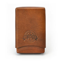 Handmade Brown Leather Mens 20pcs Cigarette Case Cool Custom Cigarette Case for Men - iwalletsmen