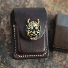 Cool Mens Leather Zippo Lighter Cases with Loop Zippo lighter Holder with clips - iwalletsmen