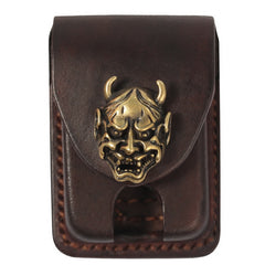 Cool Mens Leather Zippo Lighter Cases with Loop Zippo lighter Holder with clips - iwalletsmen