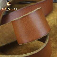 Handmade Genuine Leather Mens Leather Men Brown Belt for Men Cool Leather Belt