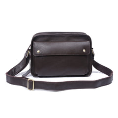 Genuine Leather Mens Cool Messenger Bag Small Bag Chest Bag Bike Bag Cycling Bag for men