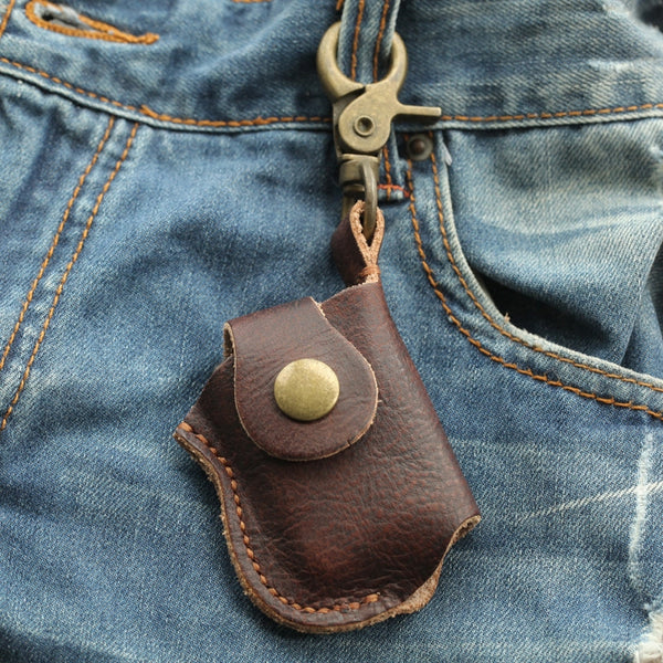 Cool Mens Leather Zippo Lighter Case Zippo lighter Holder with clip - iwalletsmen