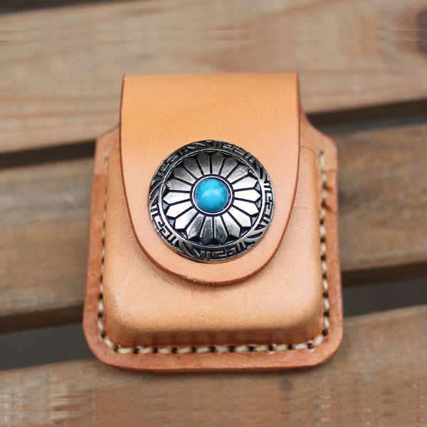 Cool Leather Stdupont Lighter Pouches with Loop Biker Stdupont lighter cases with Clip - iwalletsmen