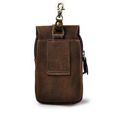 Leather Belt Pouch Mens Small Cases Waist Bag Hip Pack Belt Bag Fanny Pack Bumbag for Men