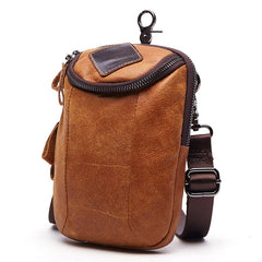 Leather Belt Pouch Mens Small Cases Waist Bag Hip Pack Belt Bag Fanny Pack Bumbag for Men