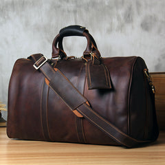 Leather Mens Cool Large Weekender Bag Travel Bag for Men