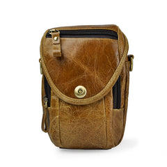 Leather Belt Pouch Mens Small Cases Waist Bag Hip Pack Belt Bag Fanny Pack Bumbag for Men