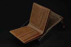Handmade Leather Tooled World of Warcraft Lich King Mens billfold Wallet Cool Leather Wallet Slim Wallet for Men