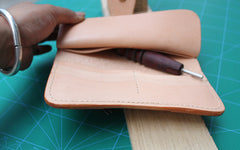 Handmade Leather Mens Long Wallet Cool Handmade Long Wallet for Men - iwalletsmen