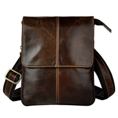 Mens Leather Small COURIER BAG Side Bag Waist Pouch Holster Belt Case Belt Pouch for Men - iwalletsmen