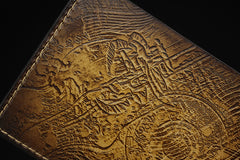 Handmade Leather Tooled Transformers Megatron Mens billfold Wallet Cool Leather Wallet Slim Wallet for Men