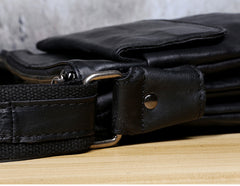 Genuine Leather Mens Cool Messenger Bag Chest Bag Bike Bag Cycling Bag for men