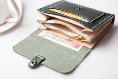 Handmade Leather Mens Cool billfold Wallet Card Holder Small Card Wallets for Men Women