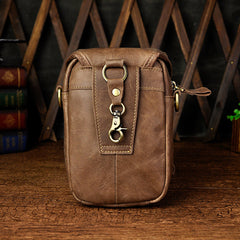 Leather Belt Pouch Mens Small Cases Waist Bag Hip Pack Belt Bag Fanny Pack Bumbag for Men