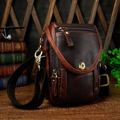 Leather Belt Pouch Mens Small Cases Waist Bag Hip Pack Belt Bag Fanny Pack Bumbag for Men