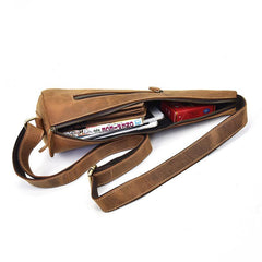 Cool Leather Sling Bag for Men Vintage Chest Bag Crossbody Sling Bags For Men - iwalletsmen