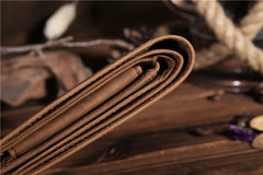 Handmade Leather Mens Cool Slim Leather Wallet Card Wallet Holders Men Small Wallets Bifold for Men