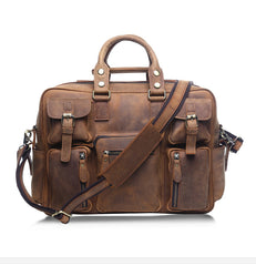 Genuine Leather Mens Cool Messenger Bag Work Bag Satchel Bag Briefcase Bag for men