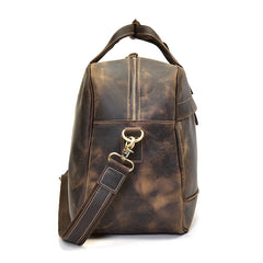 Genuine Leather Mens Cool Weekender Bag Travel Bag Duffle Bags Overnight Bag Holdall Bag for men
