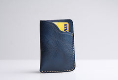 Handmade Leather Mens Cool billfold Wallet Card Holder Small Card Slim Wallets for Men