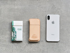 Handmade Green Leather Womens 10pcs Cigarette Holder Case Cool Custom Cigarette Case for Women - iwalletsmen