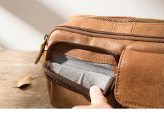 Leather Mens FANNY PACK MENS WAIST BAG HIP PACK BELT BAG FOR MEN - iwalletsmen