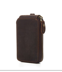 Handmade Leather Mens Cool Key Wallet Car Key Holder Case Card Wallet for Men