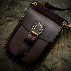 Leather Belt Pouch Mens Small Cases Waist Bag Hip Pack Belt Bag Fanny Pack Bumbag for Men