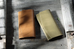 Handmade Leather Mens Clutch Wallet Cool Leather Wallet Long Phone Wallets for Men