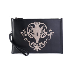 Handmade Leather Mens Cool Embroidery Wallet Zipper Clutch Wristlet Wallet for Men - iwalletsmen